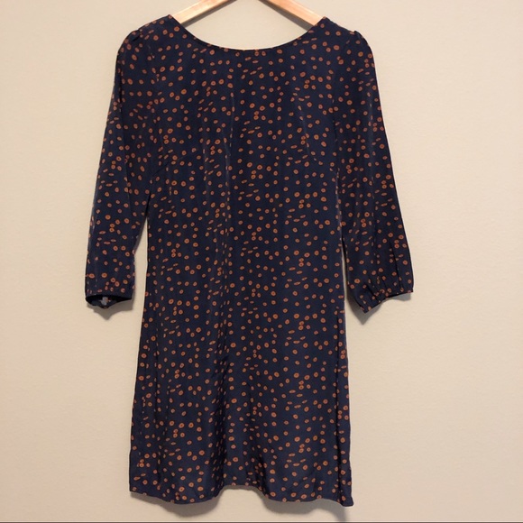 Paraella Dresses & Skirts - Paraella Navy with Burnt Orange Dot Dress - M